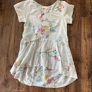 Johnny Was 4 Love And Liberty Floral Babydoll Top